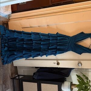Lulu's Teal Layered Maxi Dress